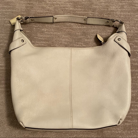 Coach Pebbled Leather Purse Ivory - Picture 7 of 10